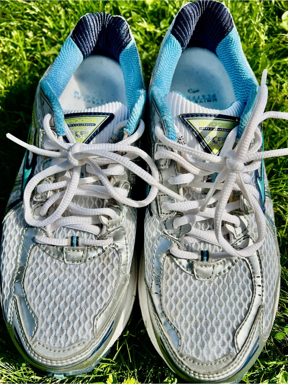 NEW Brooks sneaker GTS 11th Ed. DNA Flextra running shoe blue silver shimmer 8.5 - Picture 12 of 17